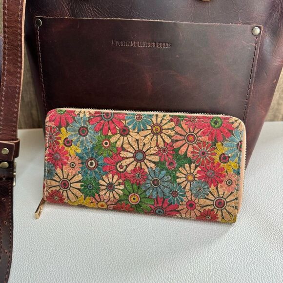 Boho Women’s Wallet Cork Wallet Coin Purse Card Holder NEW - Picture 1 of 4
